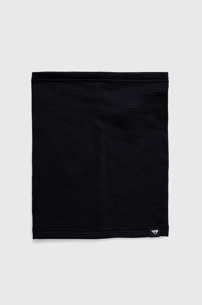 Nákrčník Quiksilver Casper pánský, černá barva, hladký - černá - 53 % Recyklovaný polyester