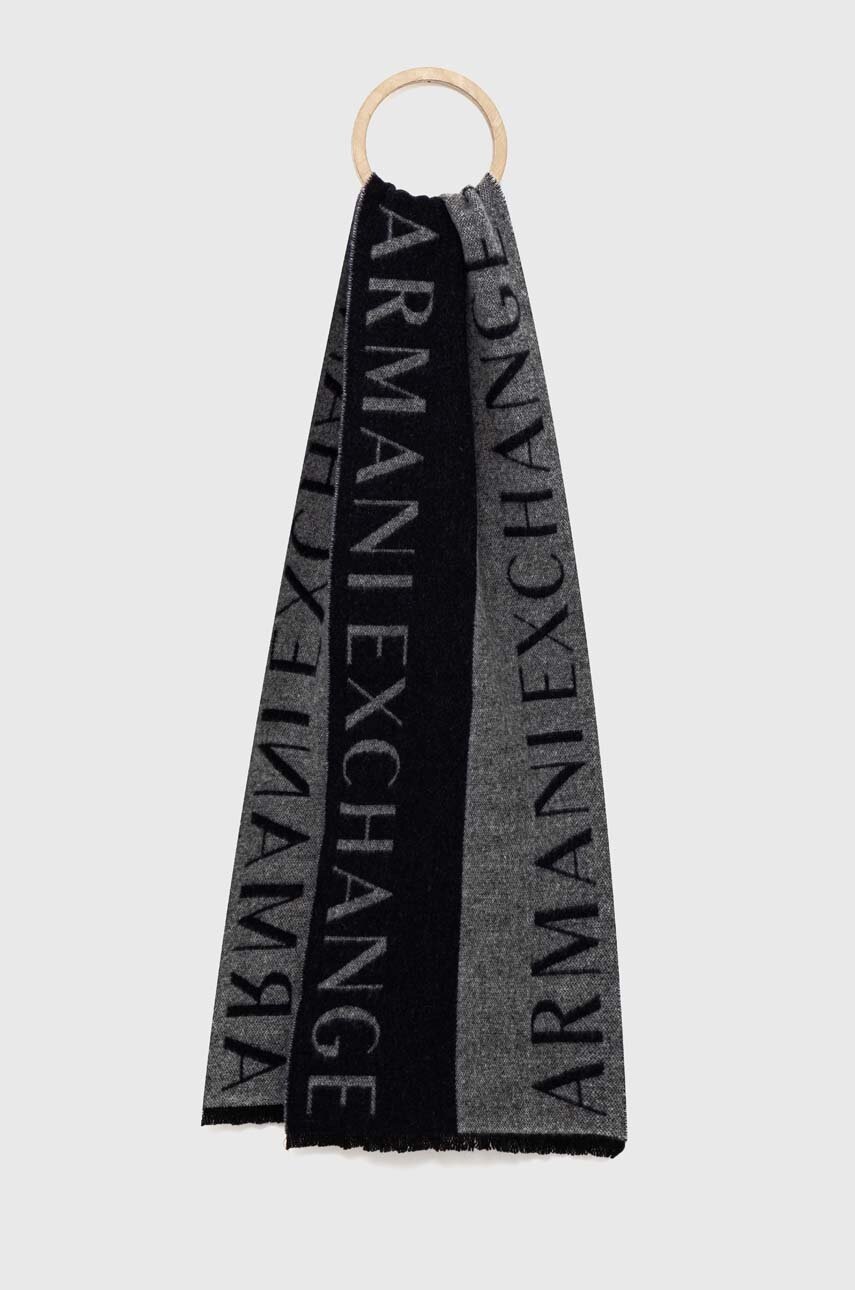 

Вовняний шарф Armani Exchange візерунок