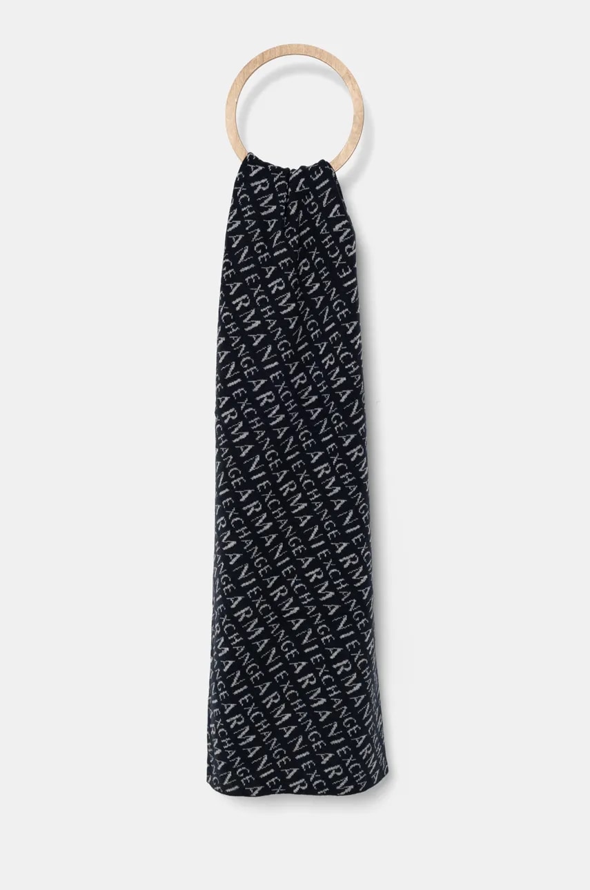 Armani Exchange fular barbati, culoarea albastru marin, modelator, 954650 CC312