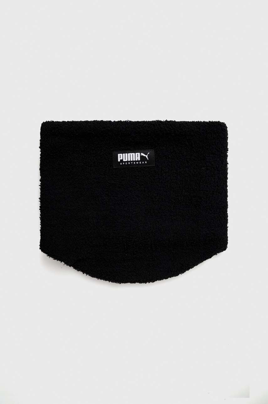 Nákrčník Puma Ess černá barva, hladký - černá - Materiál č. 1: 98 % Polyester