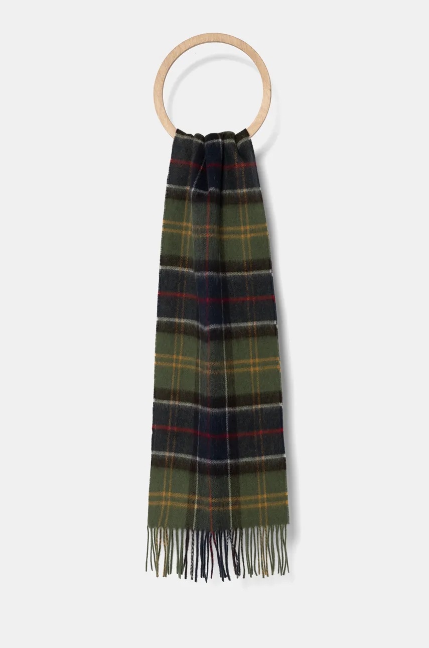 

Вълнен шал Barbour в сиво с десен, Многоцветен