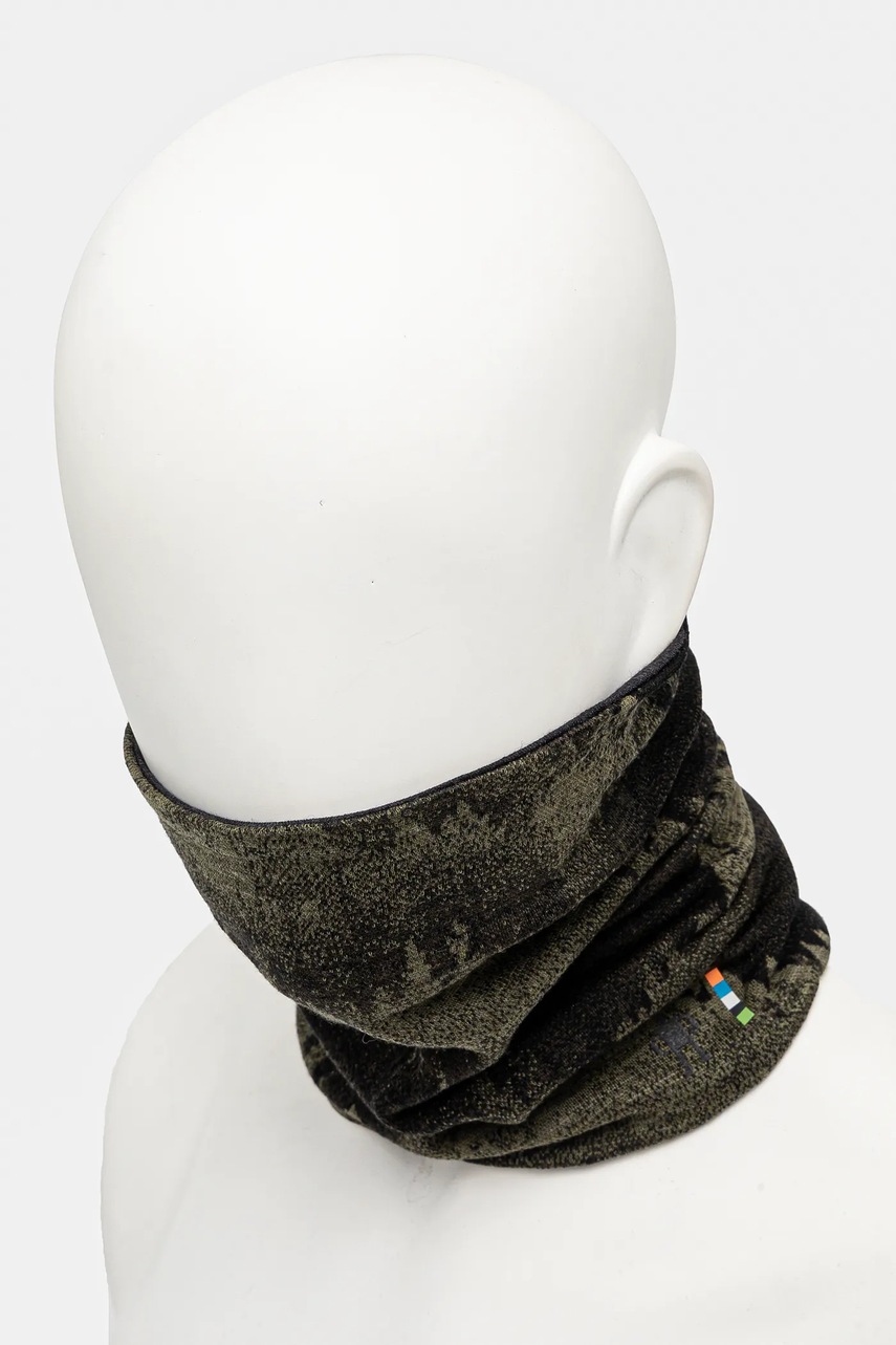 

Кръгъл шал с две лица Smartwool Thermal Merino Reversible в зелено с изчистен дизайн SW017071, Зелен