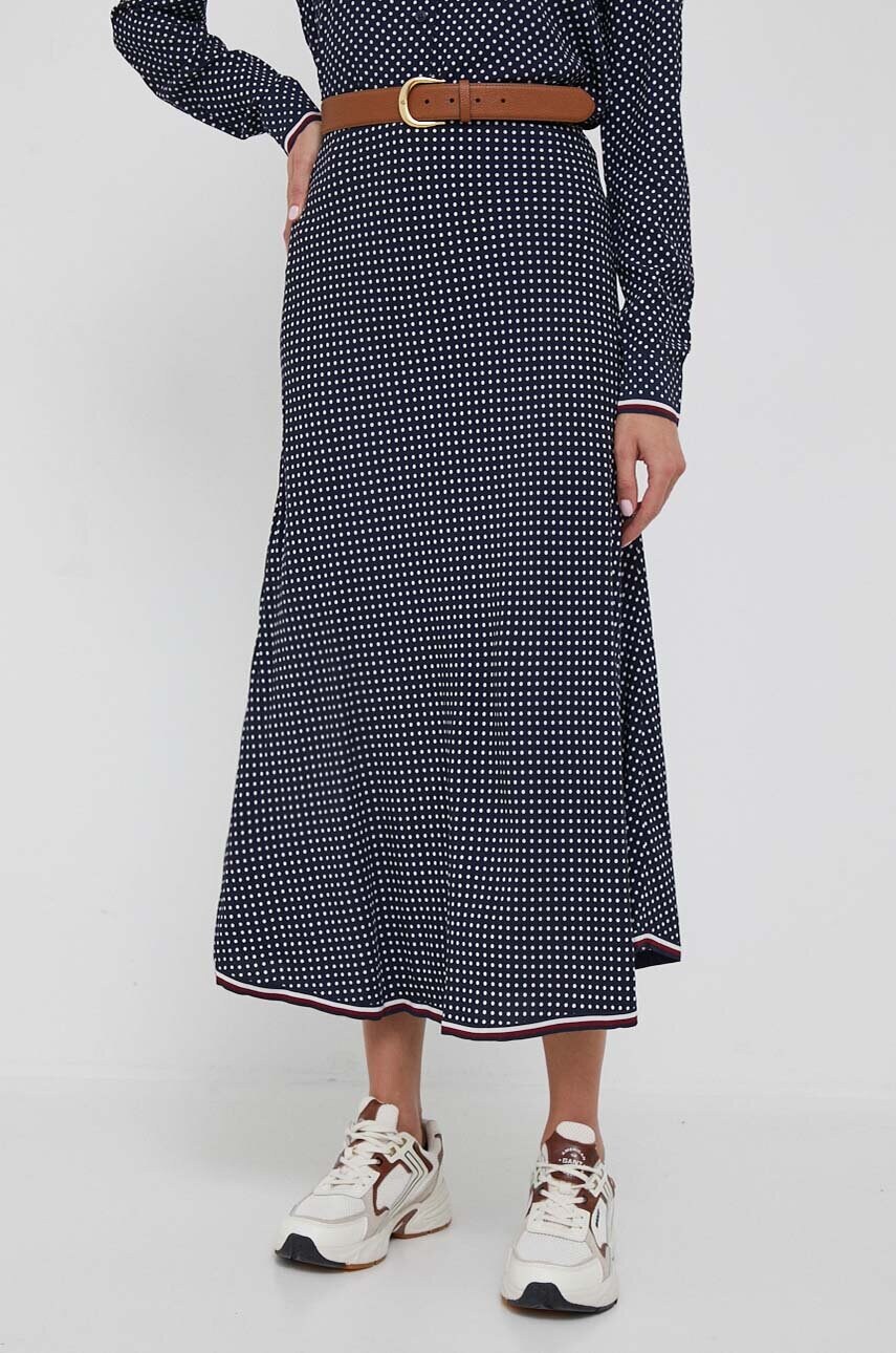 

Юбка Tommy Hilfiger цвет синий midi расклешённая