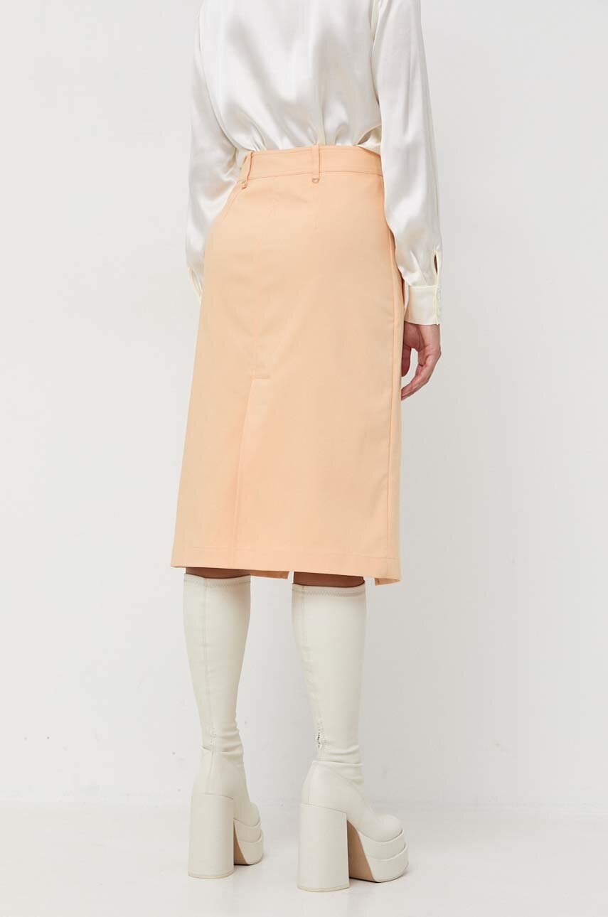 Φούστα Patrizia Pepe χρώμα: πορτοκαλί φωτογραφία