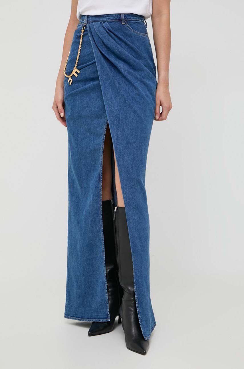 

Джинсова спідниця Elisabetta Franchi maxi пряма