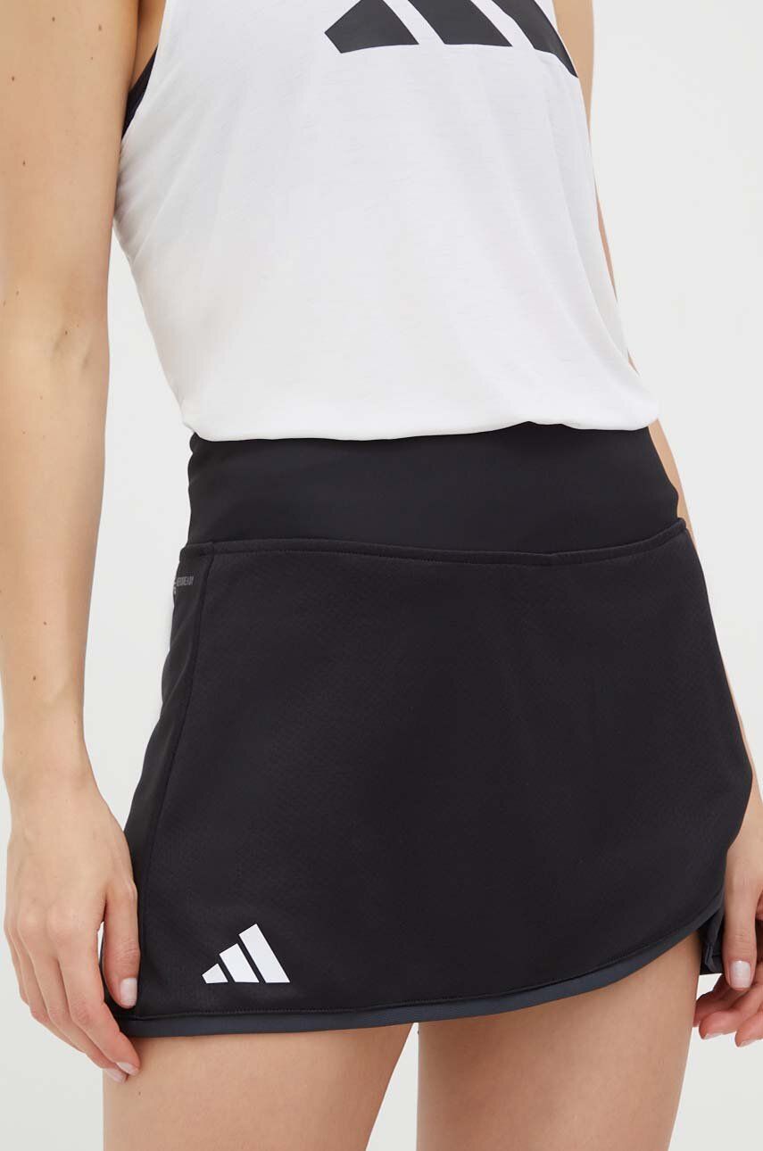 Levně Sportovní sukně adidas Performance Club černá barva, mini