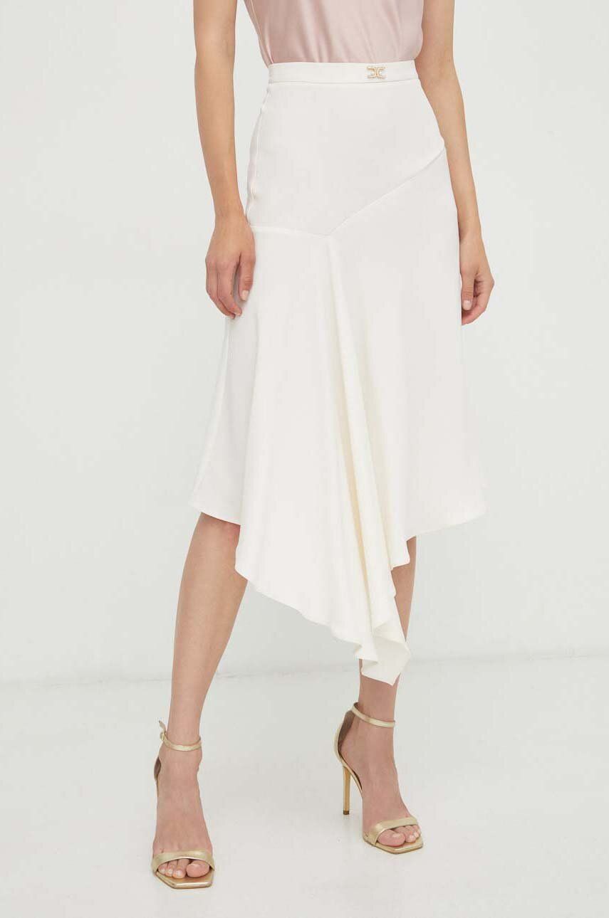 Sukně Elisabetta Franchi béžová barva, midi - béžová - Hlavní materiál: 71 % Acetát