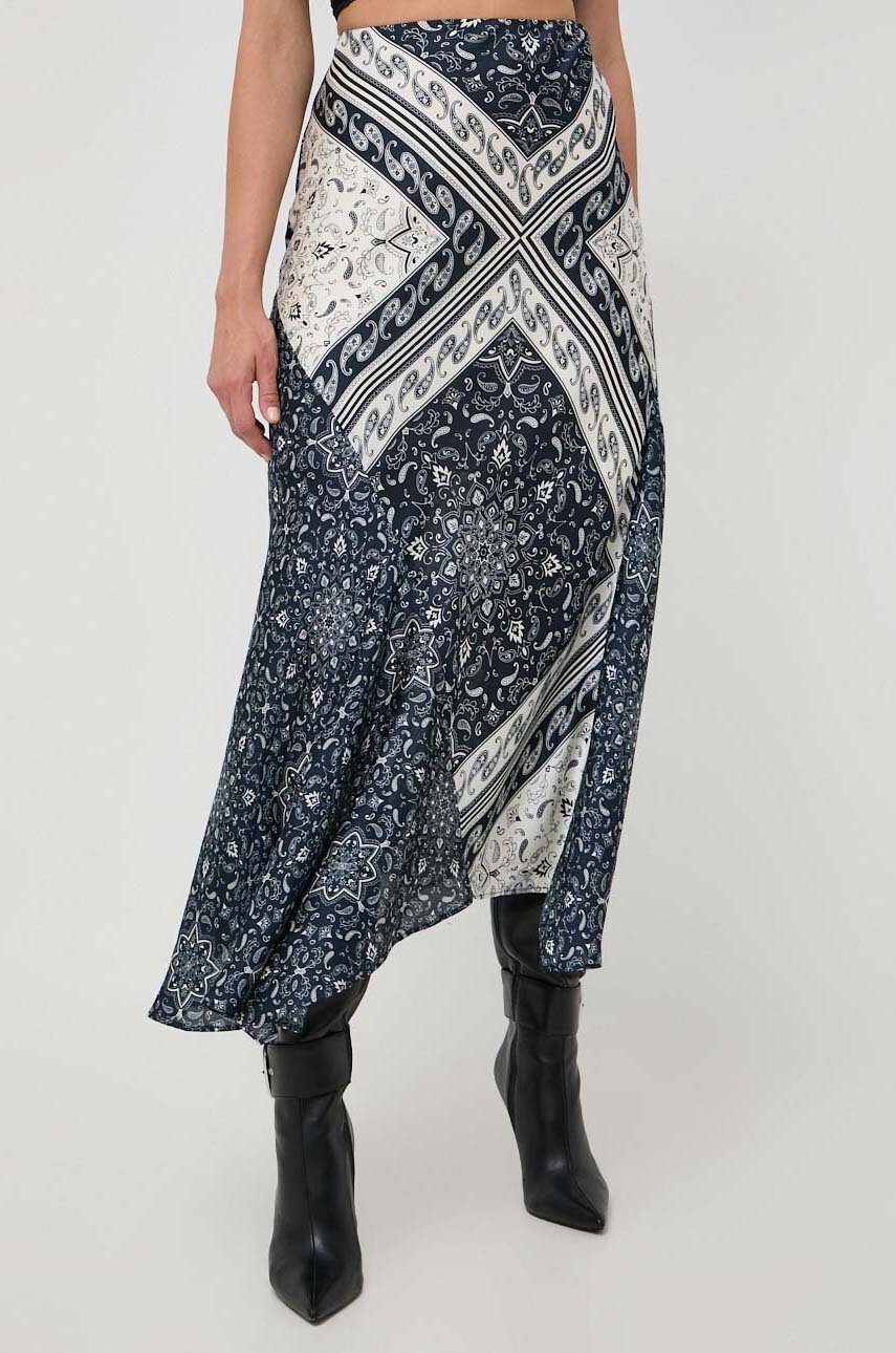 

Юбка Guess цвет синий maxi расклешённая