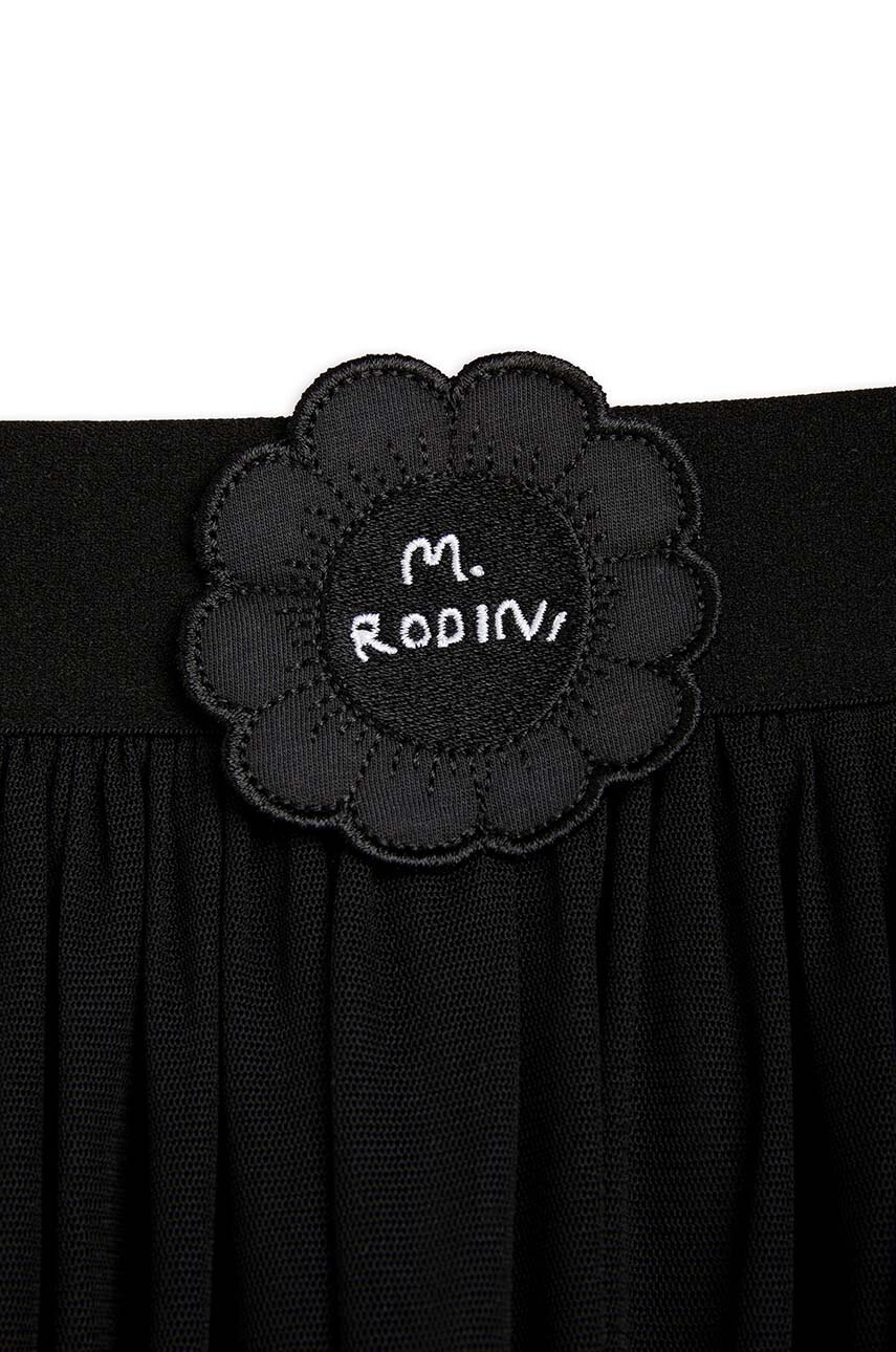 Mini Rodini Fusta Fete Culoarea Negru, Midi, Evazati