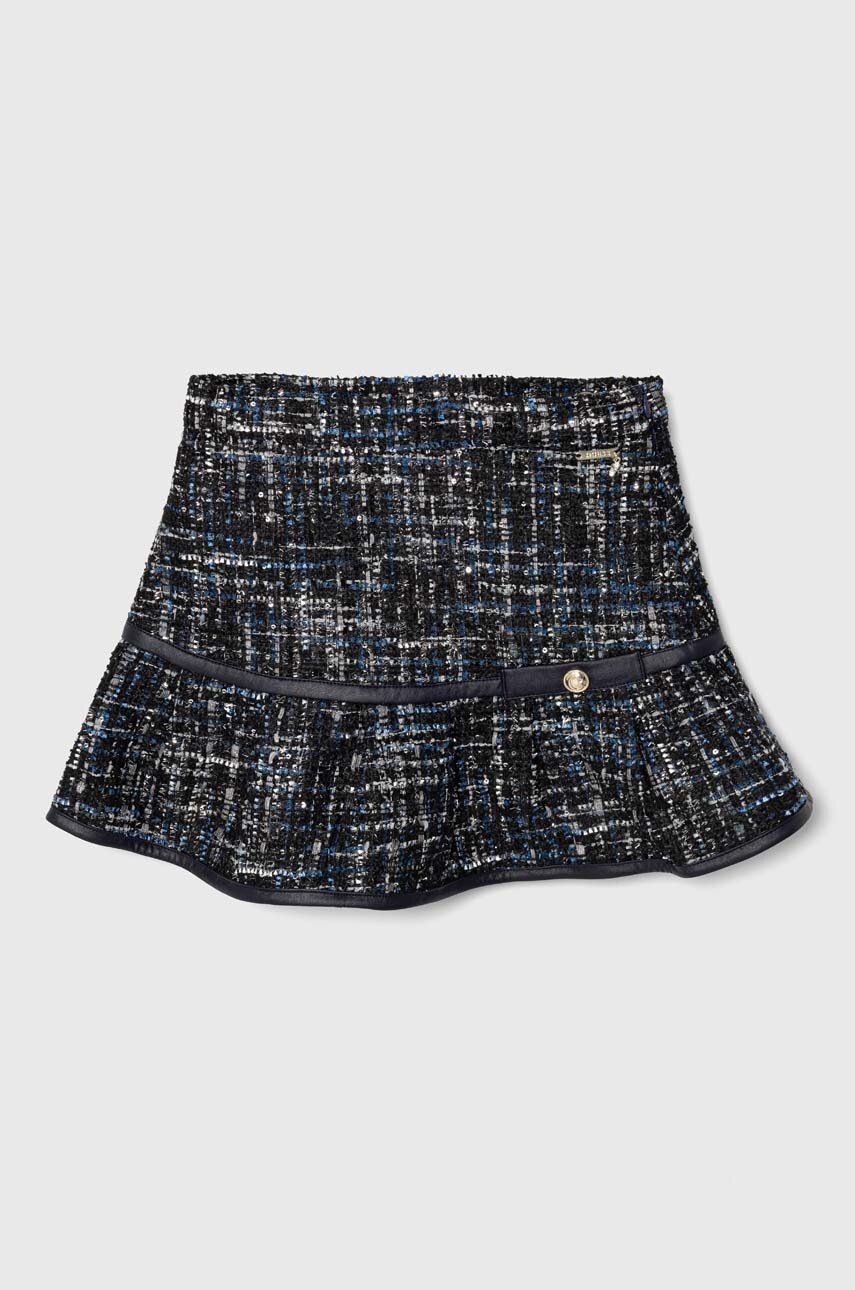 

Дитяча спідниця Guess колір синій mini розкльошена