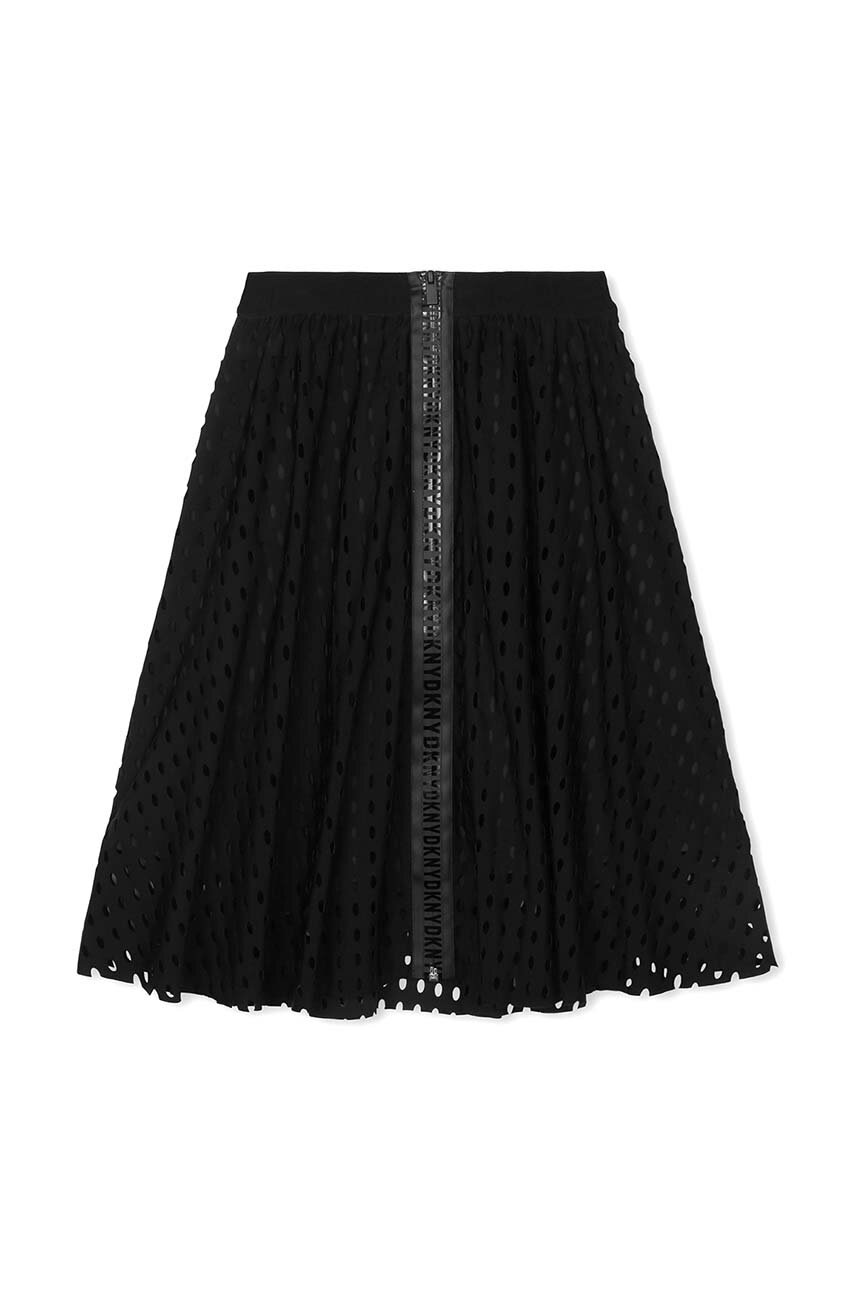 Детская юбка Dkny цвет чёрный mini расклешённая