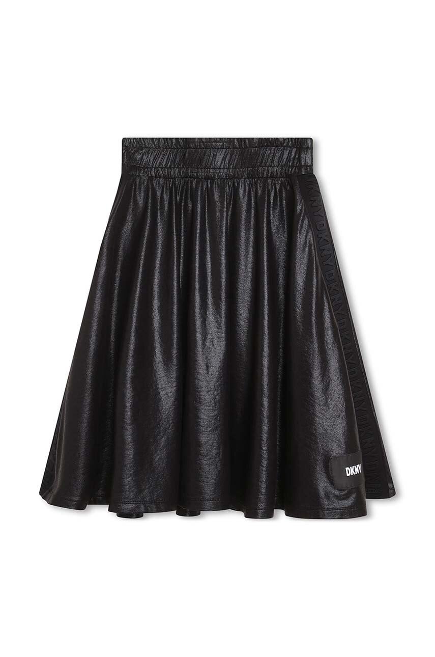 Dkny Fusta Fete Culoarea Negru, Midi, Evazati