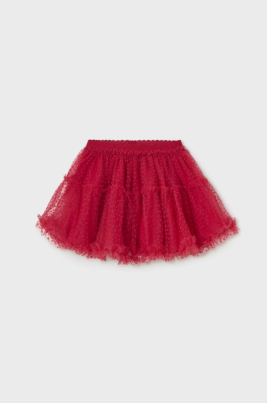 Levně Dětská sukně Mayoral červená barva, mini
