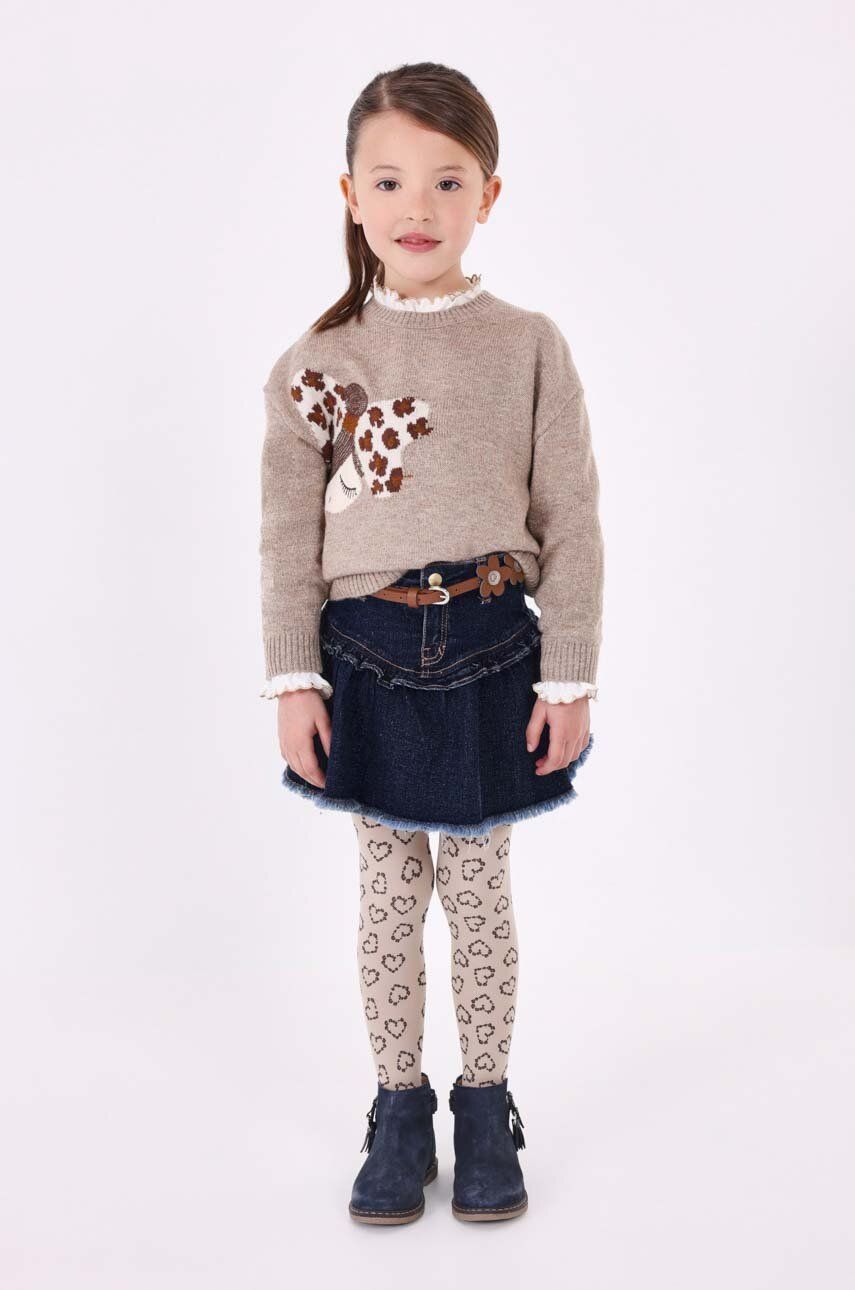 Dětská riflová sukně Mayoral mini, áčková - modrá -  83 % Bavlna