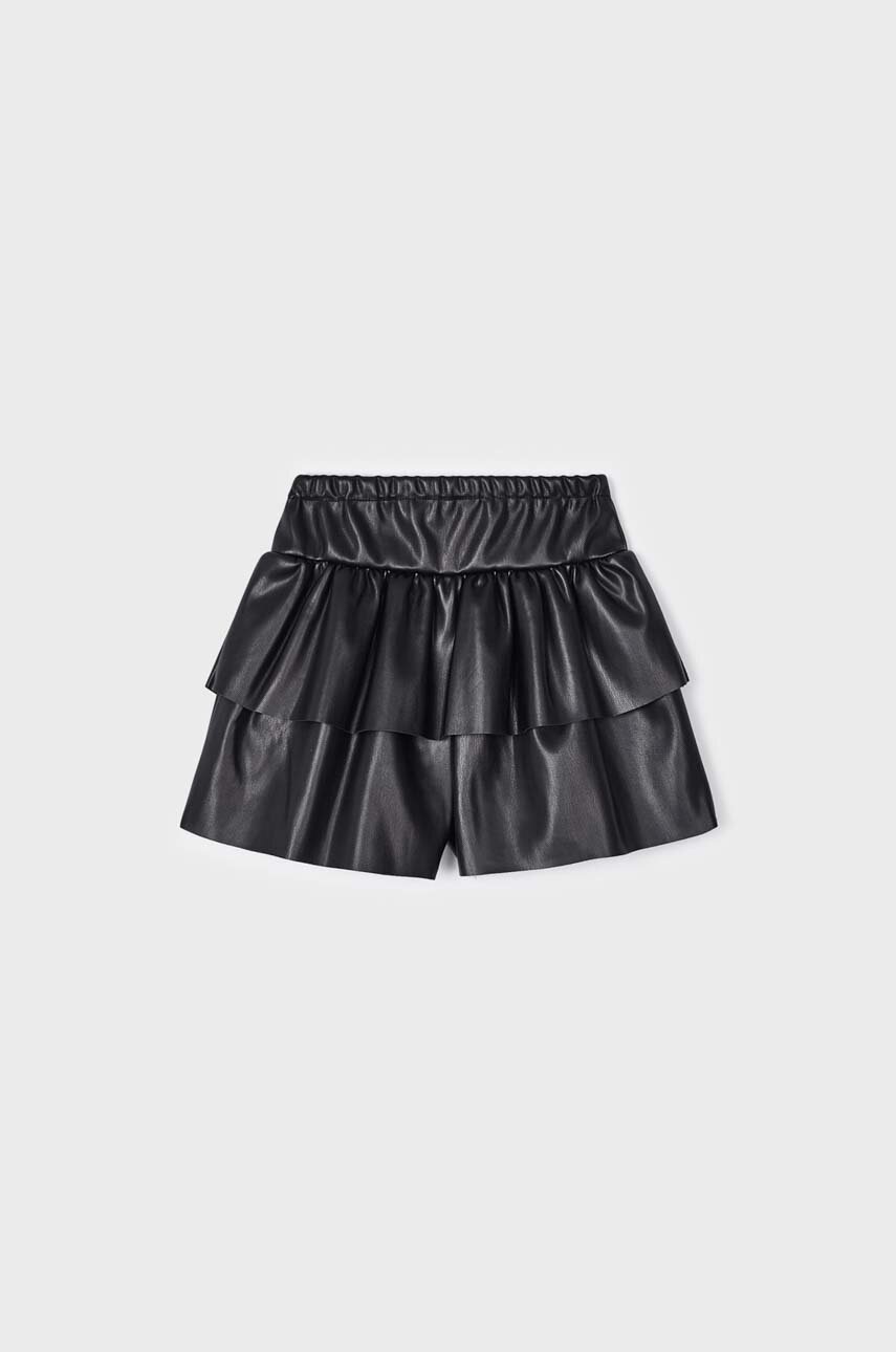 Детская юбка Mayoral цвет чёрный mini расклешённая