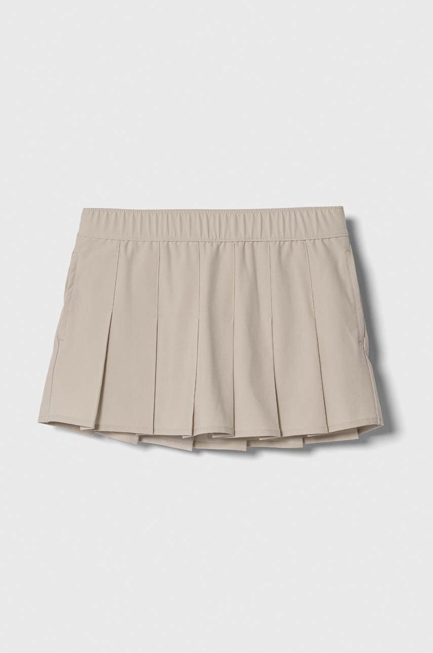 E-shop Dětská sukně Abercrombie & Fitch béžová barva, mini, áčková