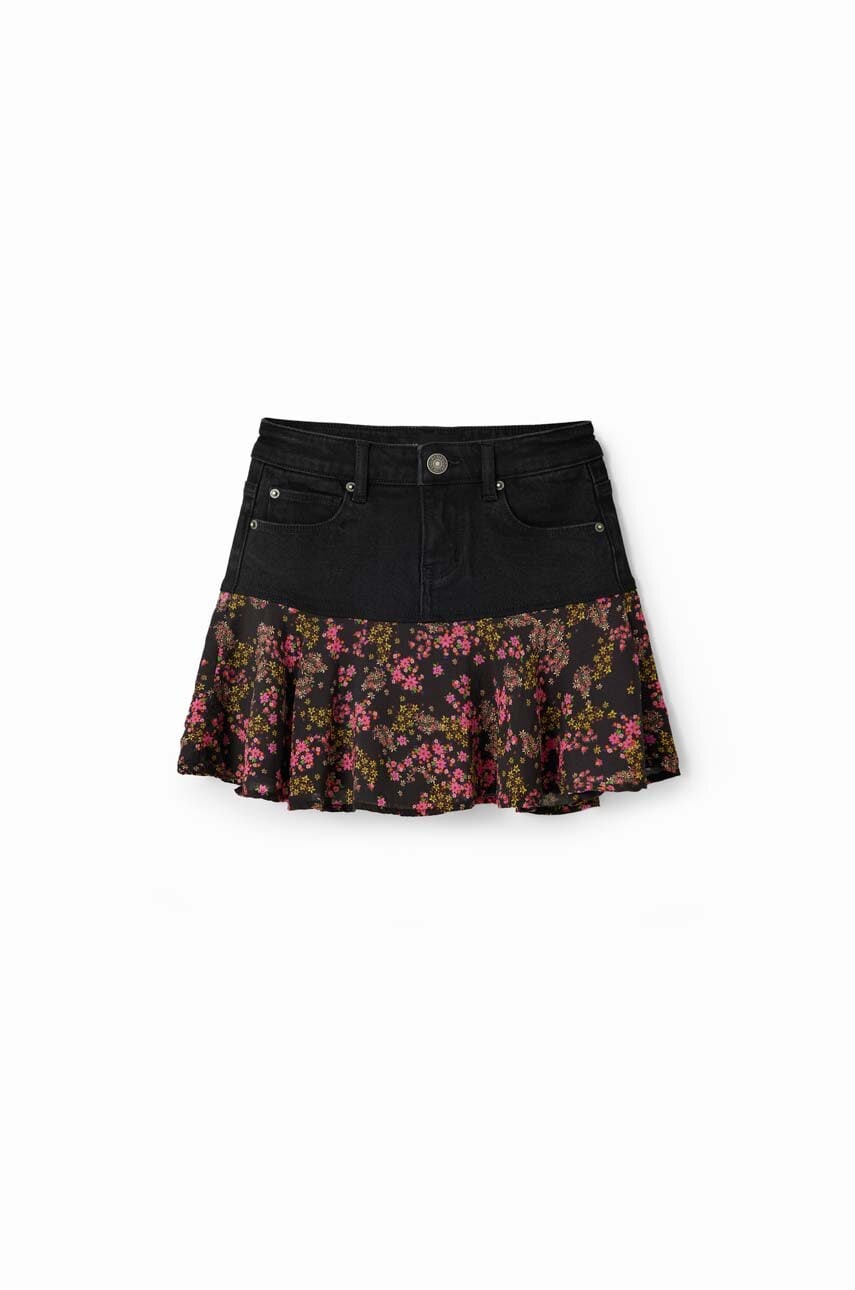 Детская юбка Desigual цвет чёрный mini расклешённая в Киеве Детская юбка Desigual цвет чёрный mini расклешённая в Киеве