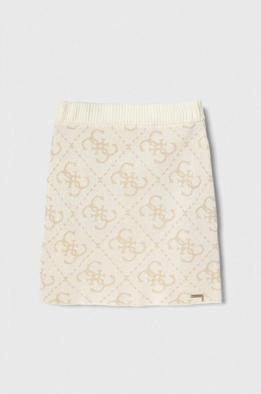 

Детская юбка Guess цвет бежевый mini прямая