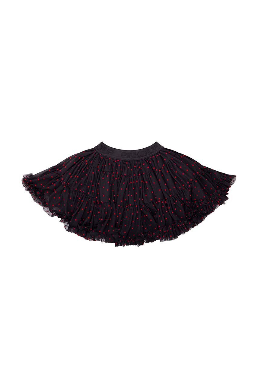 Dětská sukně Pinko Up černá barva, mini, áčková - černá