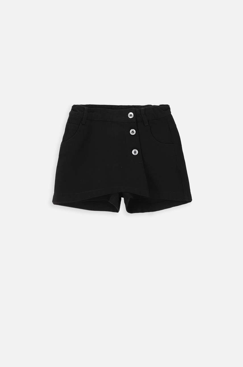 Levně Dětská riflová sukně Coccodrillo černá barva, mini, áčková