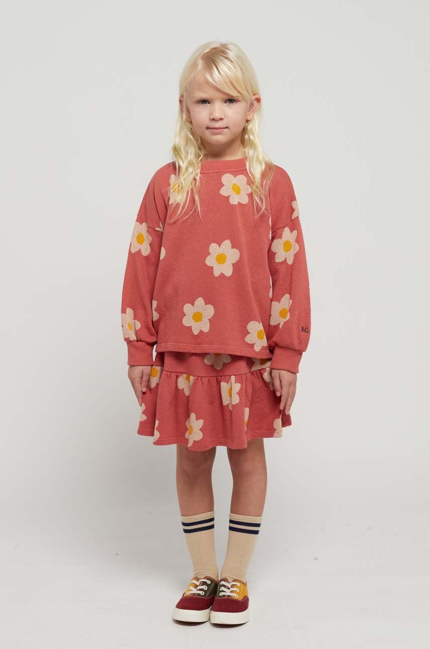 Dětská bavlněná sukně Bobo Choses růžová barva, mini - růžová - 100 % Bavlna