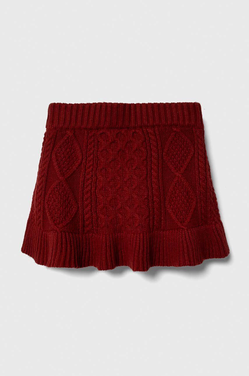 E-shop Dětská sukně Abercrombie & Fitch červená barva, mini, áčková