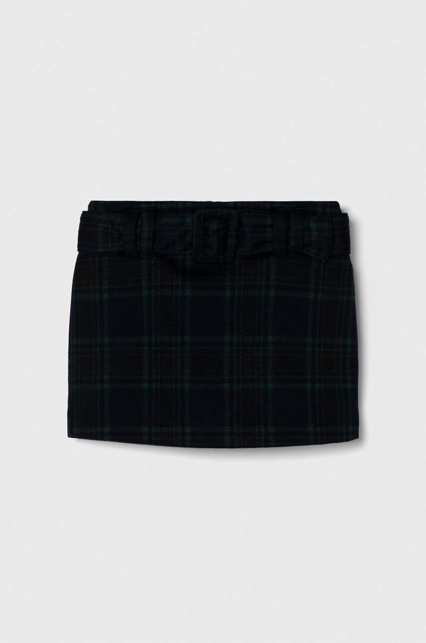 Abercrombie & Fitch fusta fete culoarea verde, mini, evazati