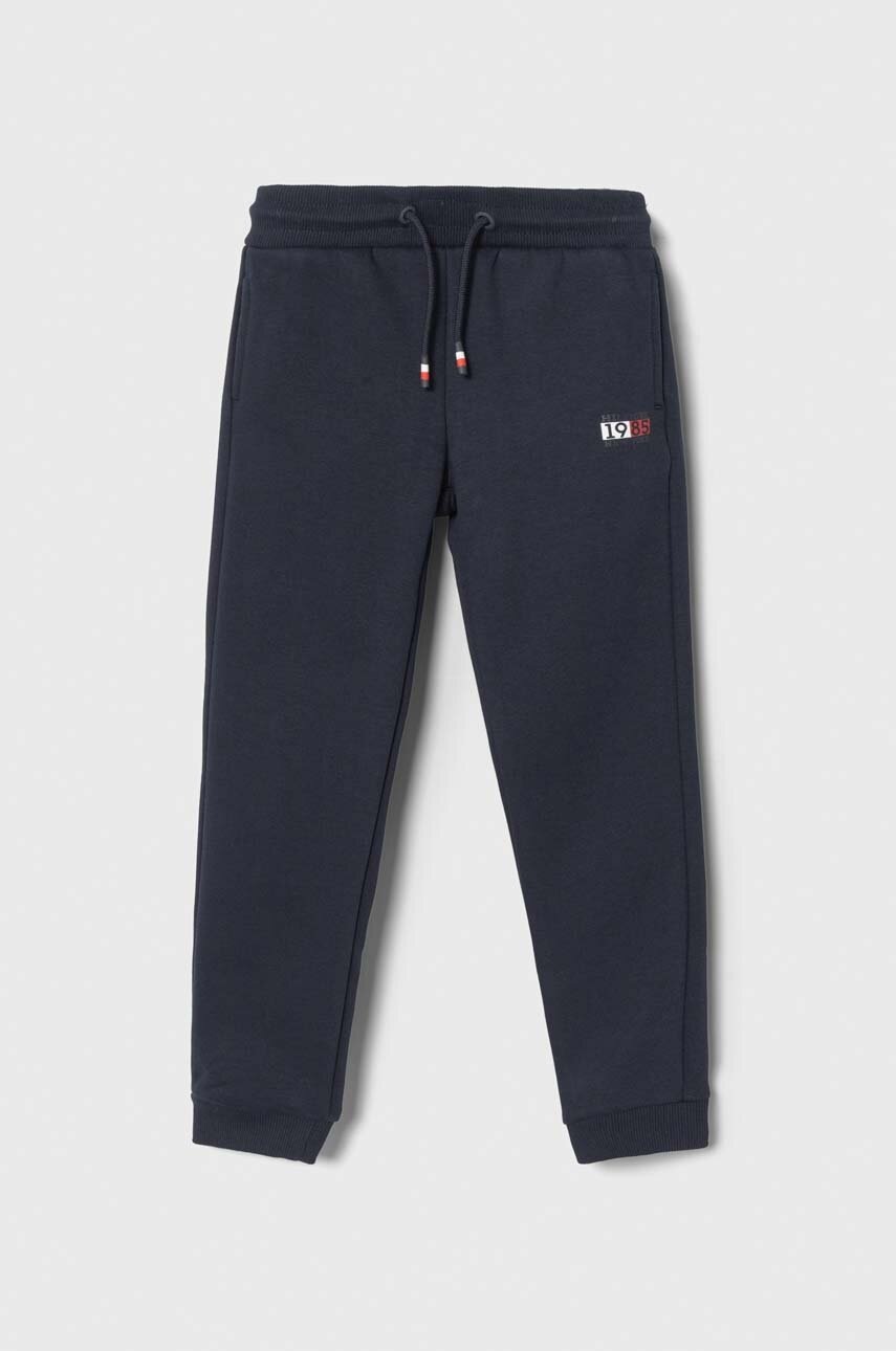 

Детски спортен панталон Tommy Hilfiger в тъмносиньо с изчистен дизайн, Тъмносин