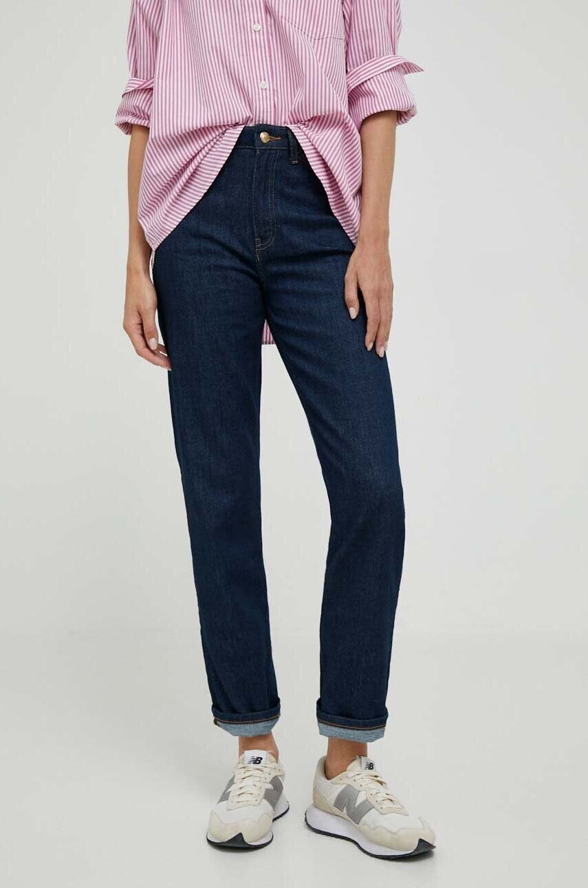 

Дънки Tommy Hilfiger To Fit в с висока талия, Тъмносин