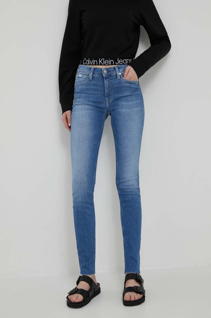 

Дънки Calvin Klein Jeans в синьо, Син