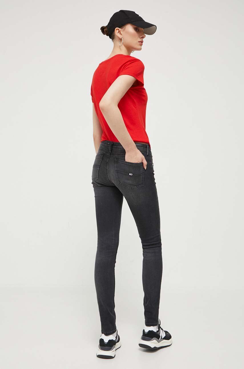 Tommy Jeans jeansi Sophie femei, culoarea negru answear.ro