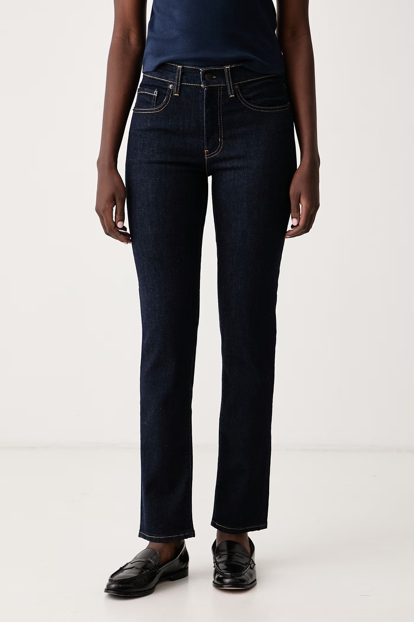Levi's  jeansy skinny damskie 724 HIGH RISE STRAIGHT granatowe 18883.0227