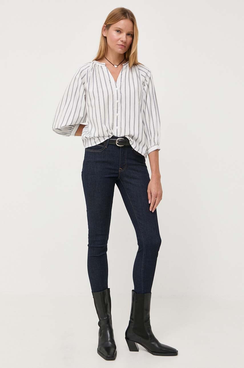 Levi's jeansi 711 DOUBLE BUTTON femei, culoarea albastru marin