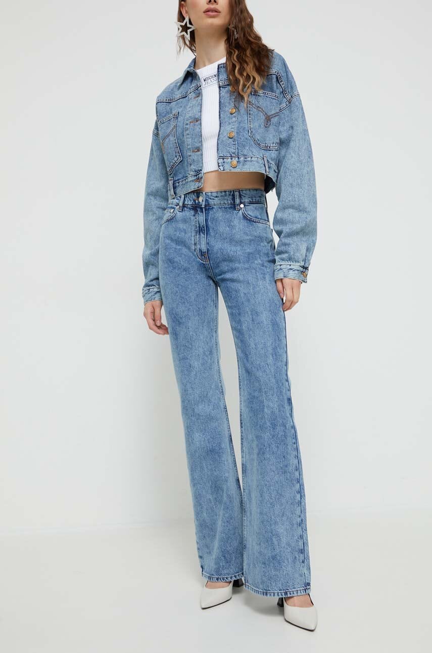 

Джинсы Moschino Jeans женские высокая посадка