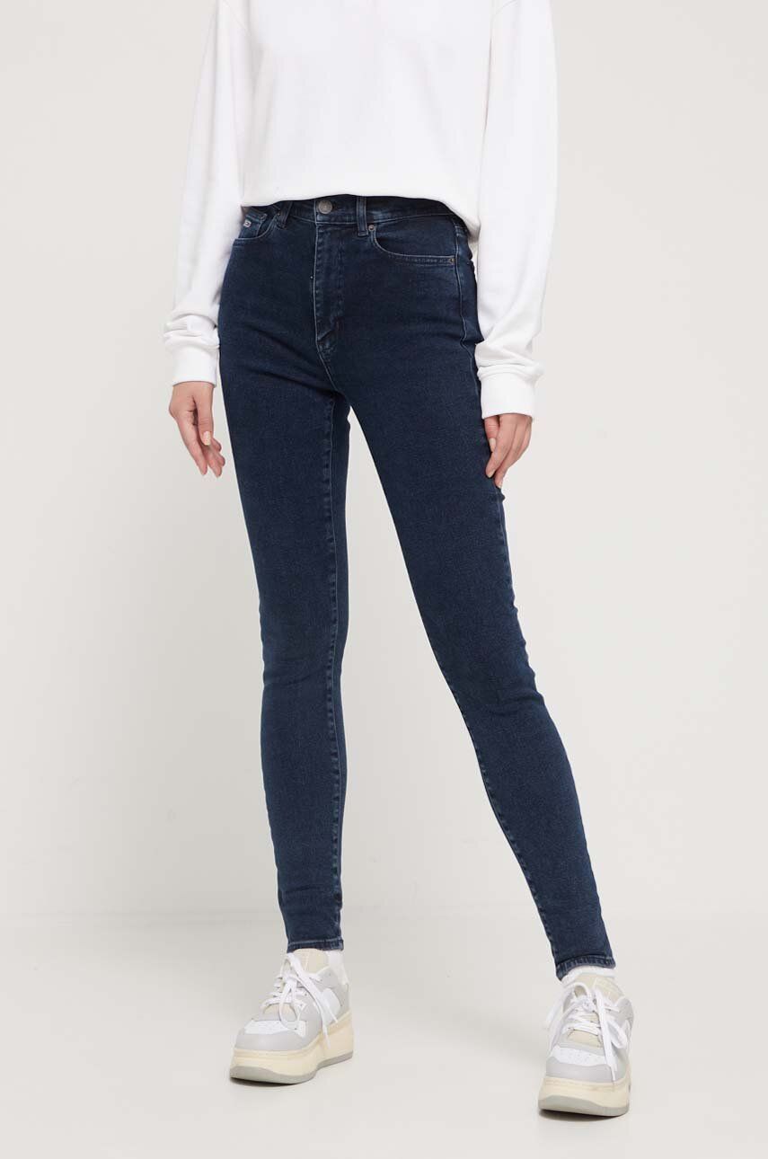 Tommy Jeans Jeansi Sylvia Femei, Culoarea Albastru Marin