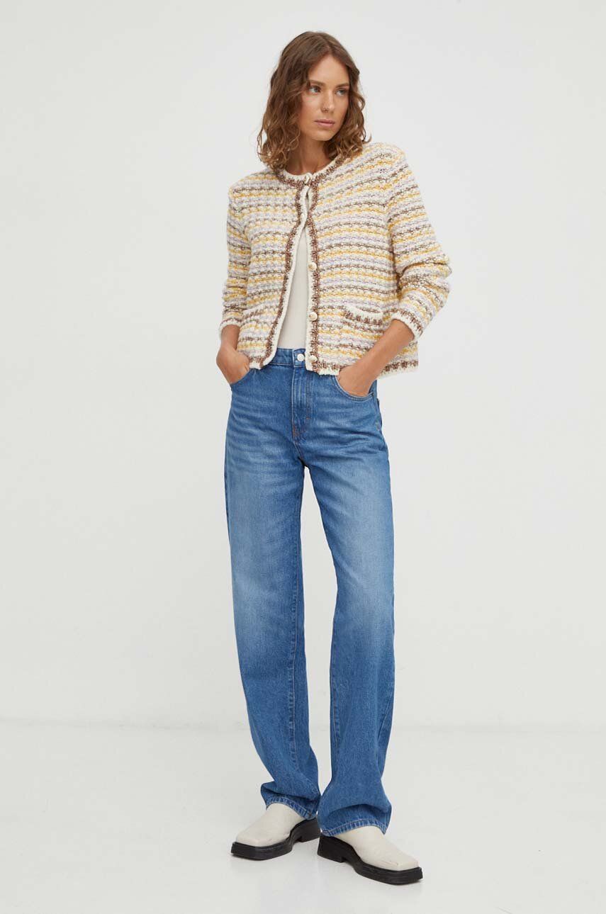 BA&SH jeansi Onasis femei high waist