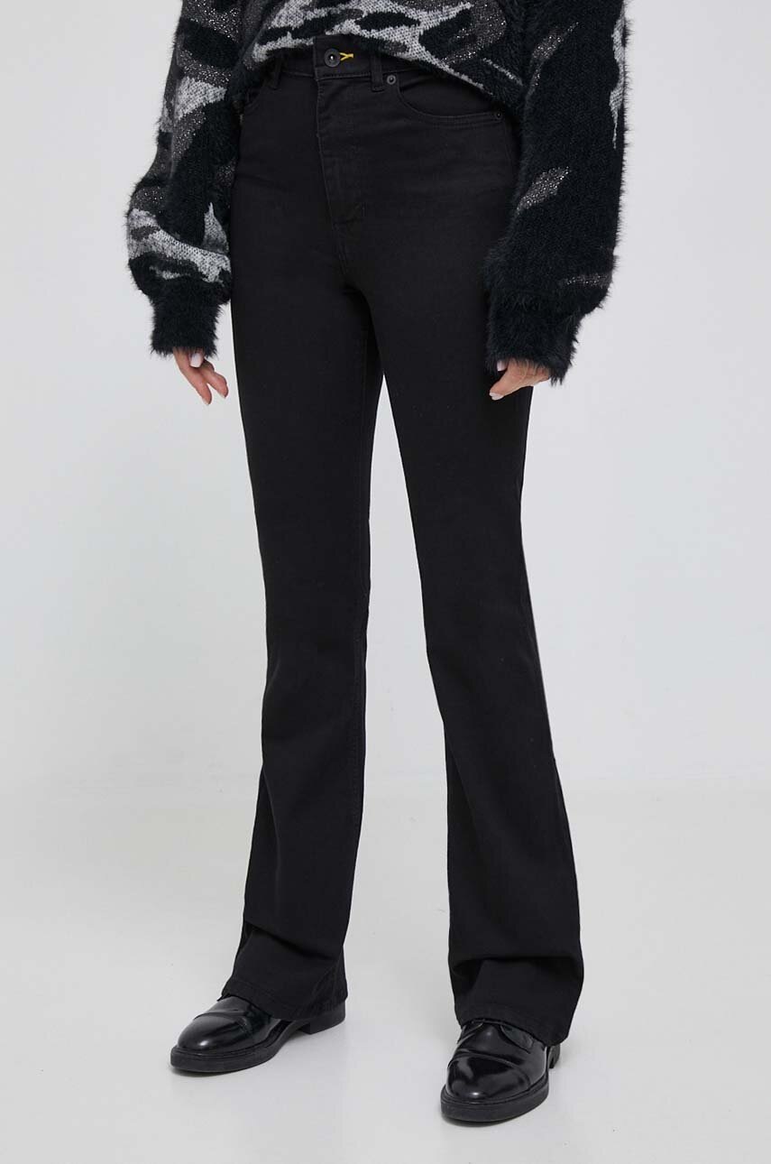 

Дънки Dkny в с висока талия, Черен