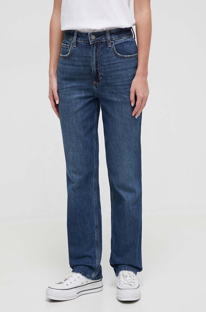 Levně Džíny Hollister Co. CURVY JEANS dámské, high waist