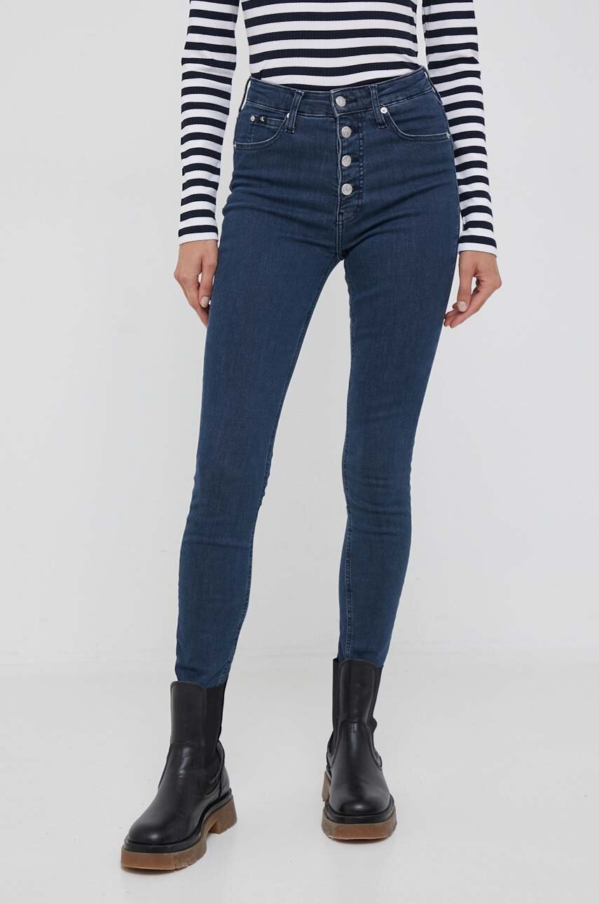 

Дънки Calvin Klein Jeans в синьо, Син