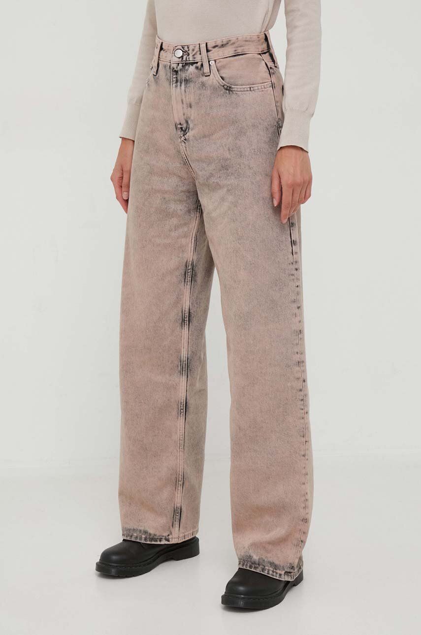 Levně Džíny Calvin Klein Jeans dámské, high waist