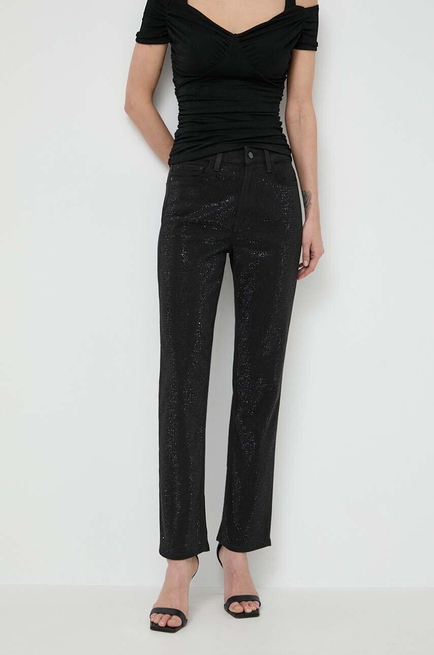 

Дънки Guess GIRLY с висока талия W4RA16 WFXDA, Черен