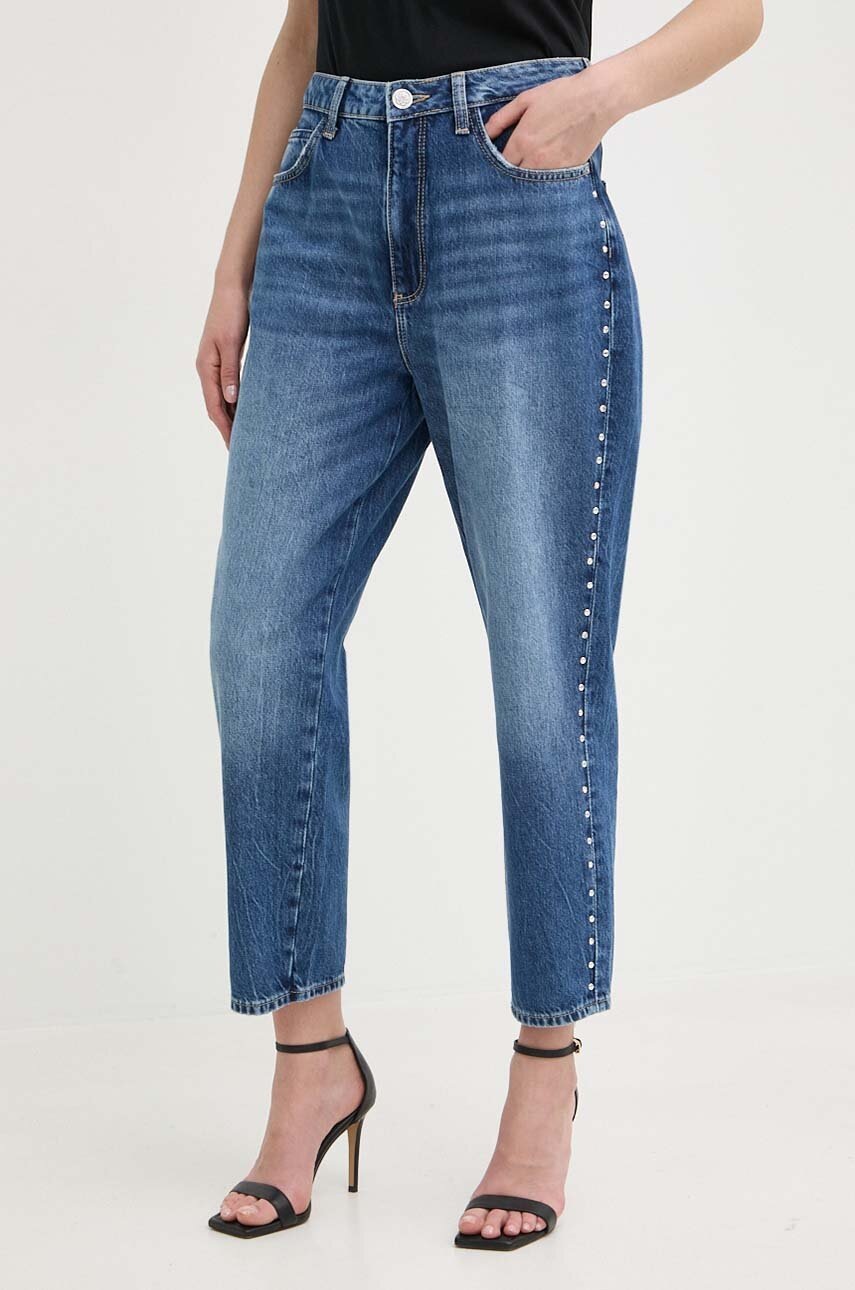 

Дънки Guess с висока талия W4RA21 D4T9L, Син