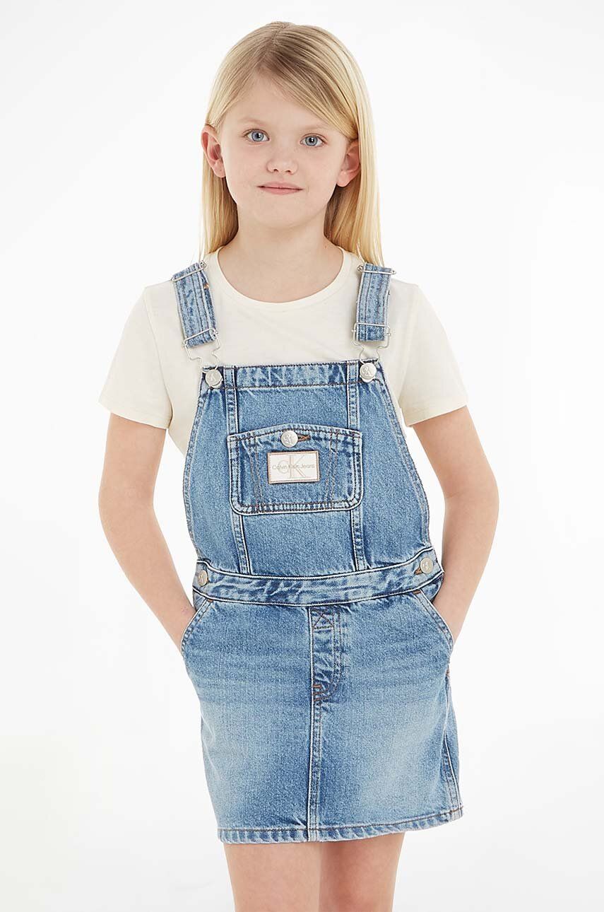Levně Dětské riflové šaty Calvin Klein Jeans