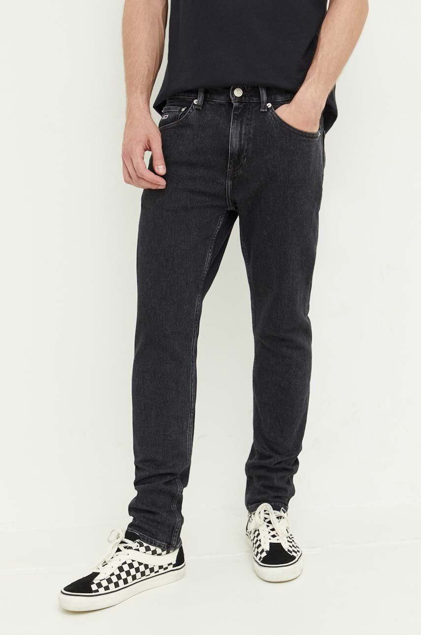 Tommy Jeans jeansi Scantony barbati, culoarea negru