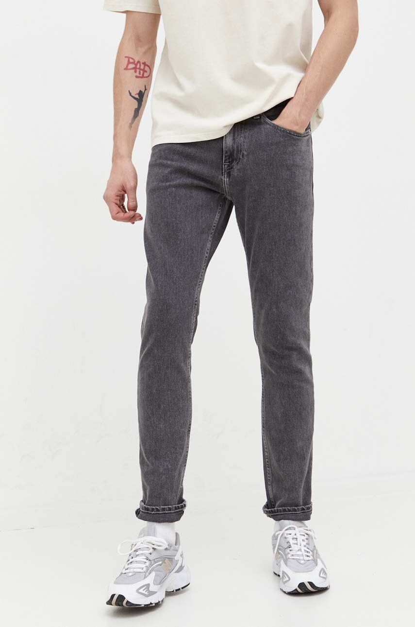 Džíny Tommy Jeans pánské, šedá barva - šedá - 79 % Bavlna