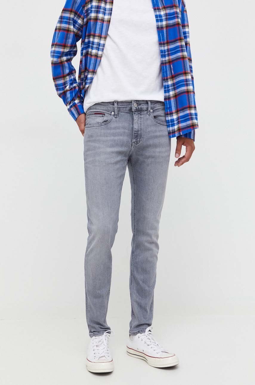 Tommy Jeans jeansi Austin barbati, culoarea gri