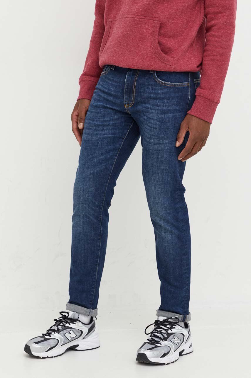 Superdry jeansi barbati, culoarea albastru marin
