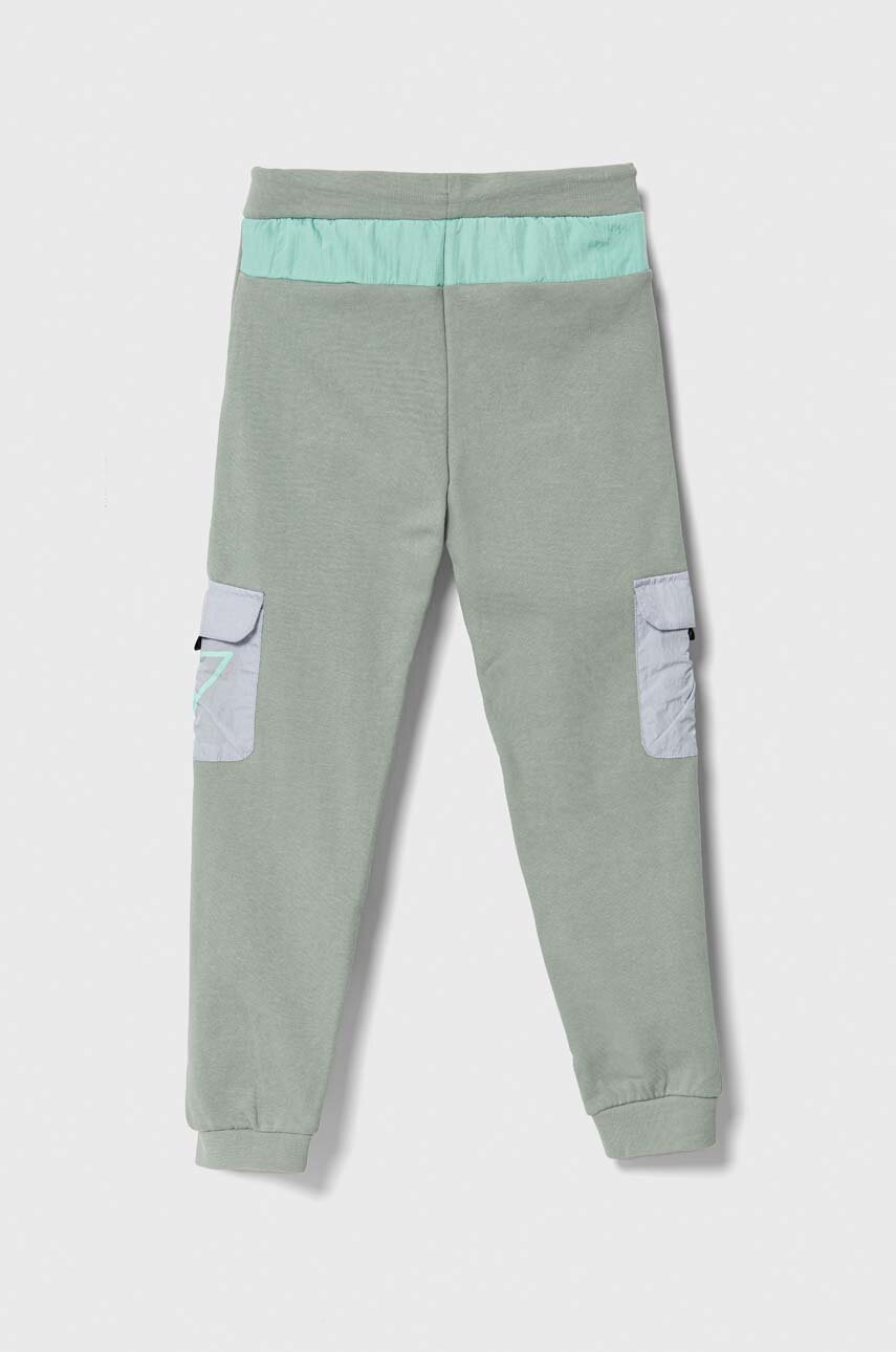 Детские спортивные штаны Guess цвет зелёный с узором