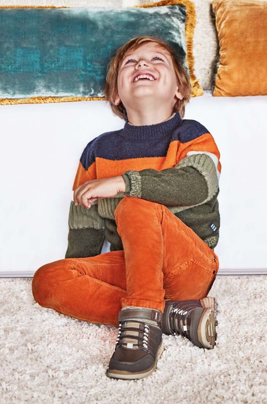Дитячі штани Mayoral колір помаранчевий однотонні
