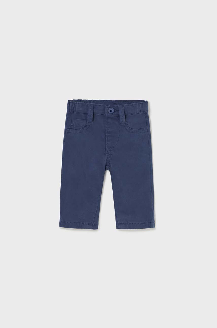 Dětské bavlněné kalhotky Mayoral Newborn tmavomodrá barva - námořnická modř -  Hlavní materiál: